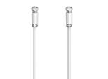 HAMA SAT-Kabel "SAT-Anschlusskabel, F-Stecker - F-Stecker, 1,5 - 10 m, 90 dB", weiß, 150cmcm, Kabel, SAT-Kabel