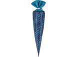 Schultüte MCNEILL "Schultüte, Xagon", Kinder, Gr. B/H/L: 70cm, blau (xagon), Polyester, Papierdekoration Schultüte
