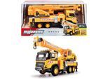 Spielzeug-Kran MAJORETTE "Volvo FMX Truck Crane", gelb, Spielzeugfahrzeuge, KinderT:22cm, Spielzeug-Kran, T:22cm