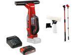 EINHELL Akku-Fensterreiniger "»BRILLANTO - Set« (1x2,5Ah)", rot, schwarz, silber, B:28cm H:38cm T:15,5cm, Fensterreiniger, mit Akku, Akku-Fensterreiniger