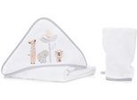 Kapuzenhandtuch FILLIKID "Kapuzenbadetuch mit Waschhandschuh", Kinder, Gr. B/L: 100cmx100cm, 2 Stk., Safari, Frottee, safari, Frottee, Frottee, gemustert, Handtücher Kapuzenhandtuch