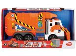 Spielzeug-Müllwagen DICKIE TOYS "Action Series Garbage Truck", orange, Spielzeugfahrzeuge, Kinder, Spielzeug-Müllwagen, mit Licht und Sound