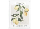 Poster REINDERS "Limoni", gelb (farbe bild(er): gelb), B:60cm H:80cm T:0,1cm, Bilder, Poster, Garten - Zitrone - Sorrento - Gelb - Leinwand - 60x80 cm