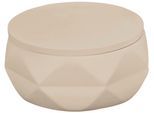 Aufbewahrungsdose KLEINE WOLKE "Crackle Jar", beige (sandbeige), Polyresin (Kunststein), Aufbewahrungsboxen, Aufbewahrungsdose