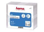 HAMA CD-Hülle "CD Leerhülle Slim Double, 10er Pack, Transparent, Hülle, Schutzcase", transparent, B:12,5cm H:5,2cm T:14,2cm, Hüllen, CD-Hülle