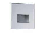 PAULMANN LED Einbauleuchte "LED Wandeinbauleuchte Edge Quadro 1,2W 25lm 230V", grau (chromfarben), 1, H: 8cm, 1 Stk., Leuchten, LED Einbauleuchte