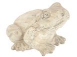 Dekofigur I.GE.A. "Frosch aus Keramik", beige (creme), B:14cm H:11cm, Keramik, Dekofiguren, Dekofigur, Antik-Look Gartendeko Tierfigur Deko Statue Gartenfigur Frosch