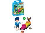 Konstruktions-Spielset PLAYMOBIL "Kleine Lokausfahrt (71951), Animals & Friends", bunt, Spielbausteine, Kinder, Kunststoff, Konstruktions-Spielset, Made in Europe