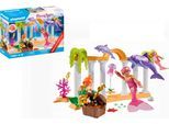 Konstruktions-Spielset PLAYMOBIL "Meerjungfrauen-Schatz mit Delfinen (71861), Princess Magic", bunt, Spielbausteine, Kinder, Kunststoff, Konstruktions-Spielset, Made in Europe
