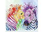 Kreativset DIAMOND DOTZ "Diamond Painting Regenbogen Zebras", bunt, Kreativsets, Kinder, Kreativset