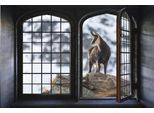 Wandsticker QUEENCE "Berge", bunt, B:60cm H:40cm, Vinyl, Wandtattoos, Wandsticker, Wandsticker, Wandbild, selbstklebend, 3D, Fenster