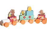 Spielzeug-Zug CHICCO "My Wood Friends - Teddys Zug", bunt, Spielzeugfahrzeuge, KinderB:6,8cm H:7cm T:38cm, Holz, Spielzeug-Zug, B:6,8cm H:7cm T:38cm