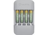 VARTA Batterie-Ladegerät "Eco Charger Pro Recycled", grün (weiß, grün), B:7,35cm H:12,55cm T:2,81cm, Ladegeräte, Batterie-Ladegerät