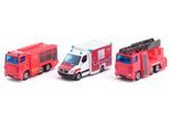 Spielzeug-Krankenwagen SIKU "SIKU Super, Notruf Set (6326)", rot, Spielzeugfahrzeuge, Kinder, Kunststoff, Metall, Spielzeug-Krankenwagen