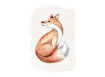 Bild KOMAR "Curious Fox", bunt (farbe bild(er): bunt), B:40cm H:50cm, Holz, Papier, Bilder, Bild, Wandbild zur Dekoration - ohne Rahmen