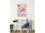 Wandbild KOMAR "Marvel Spider-Man Say Cheese Red", rot (farbe bild(er): rot,weiß), Disney, 1 Stk., Vlies, Bilder, Wandbild, 40 x 50 cm (Breite x Höhe) - Kinderzimmer, Dekoration