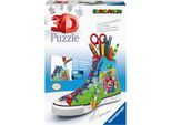 3D-Puzzle RAVENSBURGER "Sneaker Super Mario", bunt, Puzzles, KinderH:13,5cm T:21,4cm, Kunststoff, 3D-Puzzle, Made in Europe, H:13,5cm T:21,4cm
