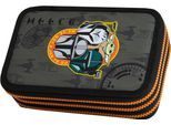 Federmäppchen COOLPACK "Etui, Star Wars, Mandalorian", Kinder, grau (mandalorian), Polyester, Schreibgeräteetuis Federmäppchen, befüllt