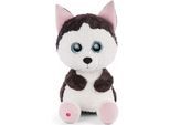 Kuscheltier NICI "Glubschis, Husky Barkley, 45 cm", schwarz (schwarz, weiß), Plüschfiguren, KinderH:45cm, Plüsch, Polyester, Kuscheltier, H:45cm