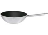 Wok RÖSLE "ELEGANCE", schwarz (edelstahlfarben, schwarz), B:29,5cm H:9,5cm L:51,4cm Ø:28cm, Pfannen, Wok, Keramikbeschichtung ProCera, backofen- und induktionsgeeignet, Ø 28 cm