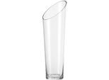 Tischvase LEONARDO "Dekovase DYNAMIC", transparent, H:40cm Ø:12,5cm, Glas, Vasen, Tischvase, aus Glas, handgefertigt