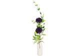Kunstblume I.GE.A. "Arrangement Allium", lila (violett), B:28cm H:63cm L:15cm, Kunstpflanzen, Kunstblume, Vase aus Keramik