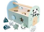 Steckspielzeug EICHHORN "Steckbox", blau (türkis, holzfarben), Steckspielzeug, BabyB:23cm H:15cm T:13cm, Holz, MDF, Steckspielzeug, B:23cm H:15cm T:13cm