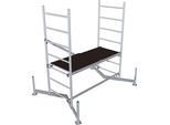 Arbeitsgerüst KRAUSE "ClimTec System", grau (aluminiumfarben), B:145cm H:195cm L:195cm, Aluminium, Gerüste, Arbeitsgerüst, Alu-Grundgerüst, aufstockbar, Arbeitshöhe: 3 Meter