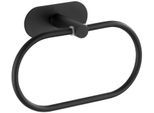 Handtuchring WENKO "Orea", schwarz, B:20,5cm H:12,5cm T:7,5cm, Edelstahl, Handtuchhalter, Handtuchring, aus Edelstahl, Befestigen ohne Bohren