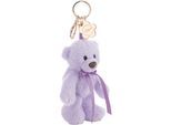 Plüschanhänger NICI "Classic Bear, Bär Finni, lila, 13 cm", lila, Plüschfiguren, KinderB:8cm H:13cm L:6cm, Plüsch, Polyester, Plüschanhänger, mit Charm, B:8cm H:13cm L:6cm