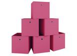 Faltbox VCM "6er Set Faltbox Klappbox Aufbewahrungsbox Boxas", pink, B:27cm T:27cm, Aufbewahrungsboxen, Faltbox