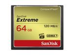 SANDISK Speicherkarte "CF Extreme", gold (goldfarben), 64 GB, Speicherkarten, Speicherkarte