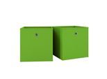 Faltbox VCM "2er Set Faltbox Klappbox Aufbewahrungsbox Boxas", grün, B:27cm T:27cm, Aufbewahrungsboxen, Faltbox