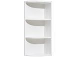 Eckregal SAPHIR "Quickset 335 Abschlussecke für Hängeschrank, 30,7 cm breit", weiß, B:30,7cm H:70cm T:18,2cm, Holzwerkstoff, Regale, Eckregal, 70 cm hoch, 2 feste Böden, Regal in Weiß, Badezimmerhängeregal