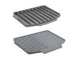 Abtropfmatte METALTEX "Gravity-Duo", grau, B:40cm T:33cm, Kunststoff, Geschirrständer, Abtropfmatte, beidseitig verwendbare Abtropfmatte