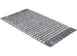 Badematte "»Bahamas Gitter«", anthrazit, H:20mm, Baumwolle, SCHÖNER WOHNEN-KOLLEKTION, Badematten, Badematte, waschbar, Baumwolle, Badvorleger mit Fransen, Badteppich