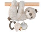 Greifspielzeug FEHN "Lazy, Crazy & Pink, Activity-Faultier", grau (grau, beige), Greifspielzeug, BabyB:22cm H:6,5cm L:24cm, Nicki, Plüsch, Softvelour, Greifspielzeug, B:22cm H:6,5cm L:24cm