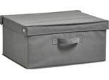 Organizer ZELLER PRESENT "Faltbar", grau, B:41cm H:20cm T:35cm, Vlies, Aufbewahrungsboxen, Organizer, Aufbewahrungsbox, mit Deckel, Tiefe: ca. 35 cm, Breite: ca. 41 cm