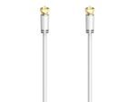 HAMA SAT-Kabel "SAT-Anschlusskabel,F-Stecker -F-Stecker,1,5 - 5m vergoldet 100 dB,Weiß", weiß, 300cmcm, Kabel, SAT-Kabel