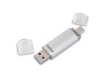 HAMA USB-Stick "C-Laeta, Type-C USB 3.1/USB 3.0", silber (silberfarben), 64 GB, USB-Sticks, USB-Stick