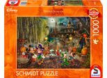 Puzzle SCHMIDT SPIELE "Disney, Mickey & Minnie Halloween Fun von Thomas Kinkade", bunt, Puzzles, KinderB:69cm H:49cm, Pappe, Motiv, Puzzle, Made in Germany, B:69cm H:49cm