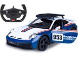 RC-Auto JAMARA "Porsche 911 Dakar Performance 1:14 blau 2,4GHz", grün, Fernlenkfahrzeuge, KinderB:14,4cm H:10,6cm T:32,3cm, RC-Auto, mit LED Licht, B:14,4cm H:10,6cm T:32,3cm