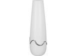 Tischvase GILDE "Carino", weiß, B:14cm H:49cm T:14cm, Keramik, Vasen, Tischvase, Vase aus Keramik