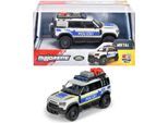 Spielzeug-Auto MAJORETTE "Land Rover Defender 90 Police", silber (silber, blau), Spielzeugfahrzeuge, KinderT:12,5cm, Spielzeug-Auto, T:12,5cm