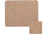 Organizer ZELLER PRESENT, beige (natur), B:50cm H:0,5cm T:40cm, Kork, Aufbewahrungsboxen, Organizer, wendbar