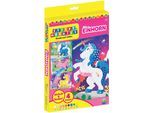 Kreativset STICKY MOSAICS "Sticky Mosaics, Glitzer Einhorn", bunt, Kreativsets, Kinder, Pappe, Kreativset