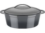 Bräter GSW "grey", grau, B:25cm L:33cm, Töpfe, Bräter, 7 Liter, Induktion