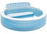 Quick-Up Pool INTEX "Swim Center Family Lounge", blau (blau, weiß), B:218cm H:79cm L:229cm, Schwimmbecken, Quick-Up Pool, für Kinder, BxLxH: 218x229x79 cm