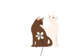 Bild KOMAR "Loving Cats", braun (farbe bild(er): braun), B:40cm H:50cm, Holz, Papier, Bilder, Bild, Wandbild zur Dekoration - ohne Rahmen