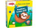 Spielesammlung HABA "Meine ersten Spiele - Faultier, komm mit", bunt, Spiele, Kinder, Holz, Metall, Pappe, Polyester, Spielesammlung